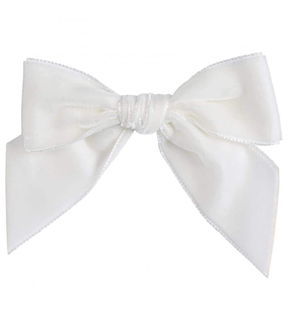 Condor Hair Clip - Velvet - Bow - 10x10 cm - White