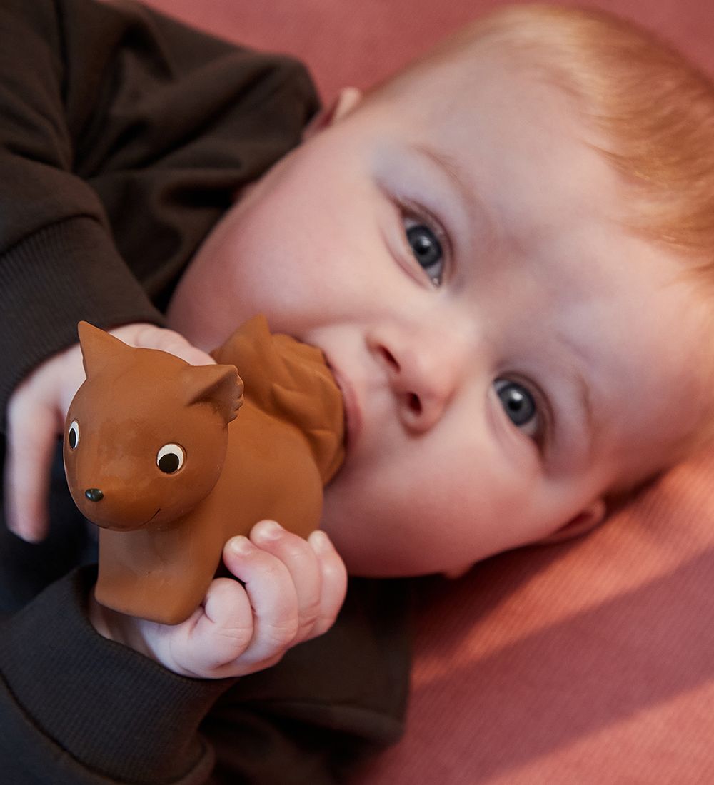 Filibabba Baby Teether In Natural Rubber - The Squirrel Sonja