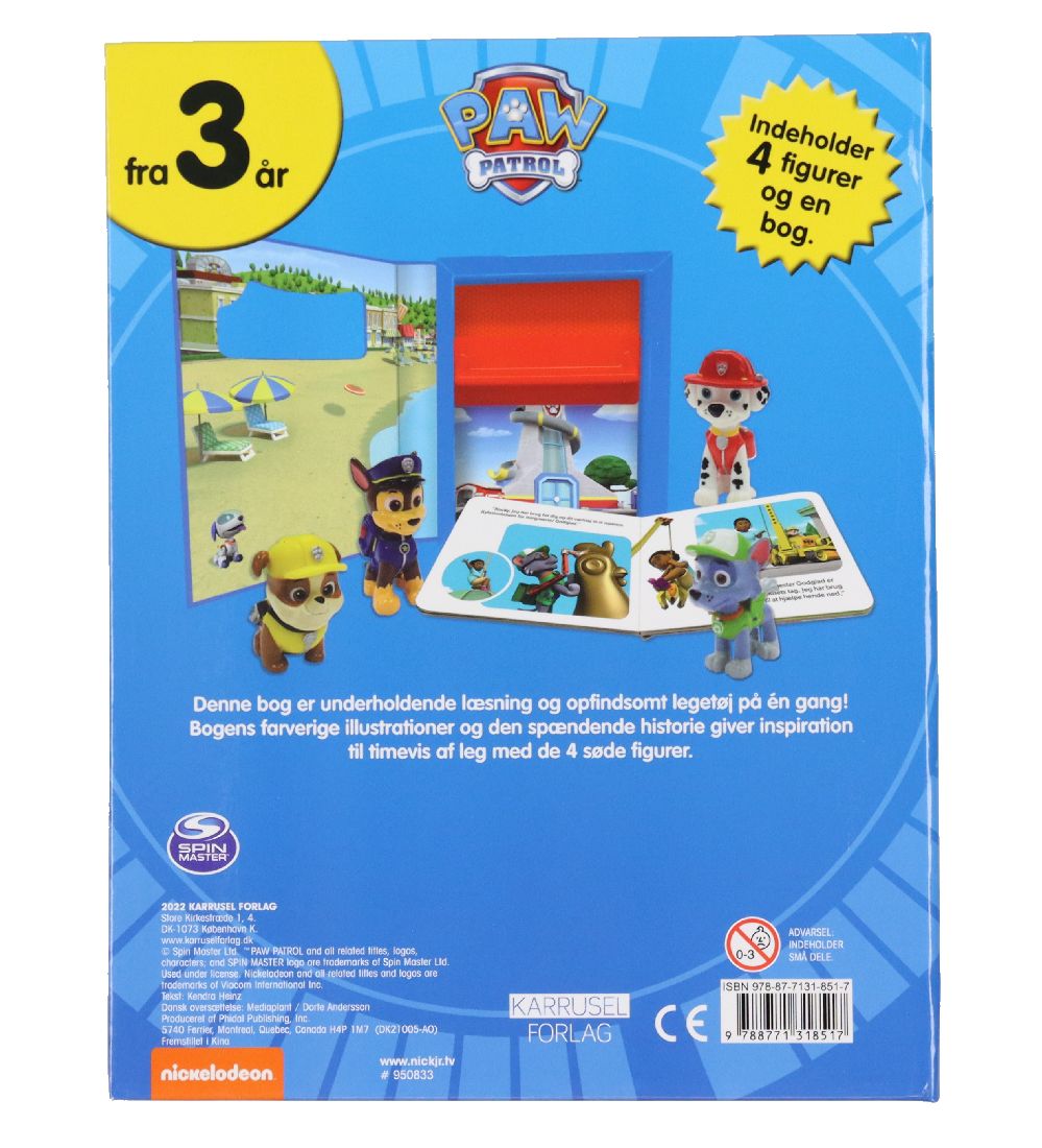 Karrusel Forlag Buch - Paw Patrol - 4 Figuren Und Buch