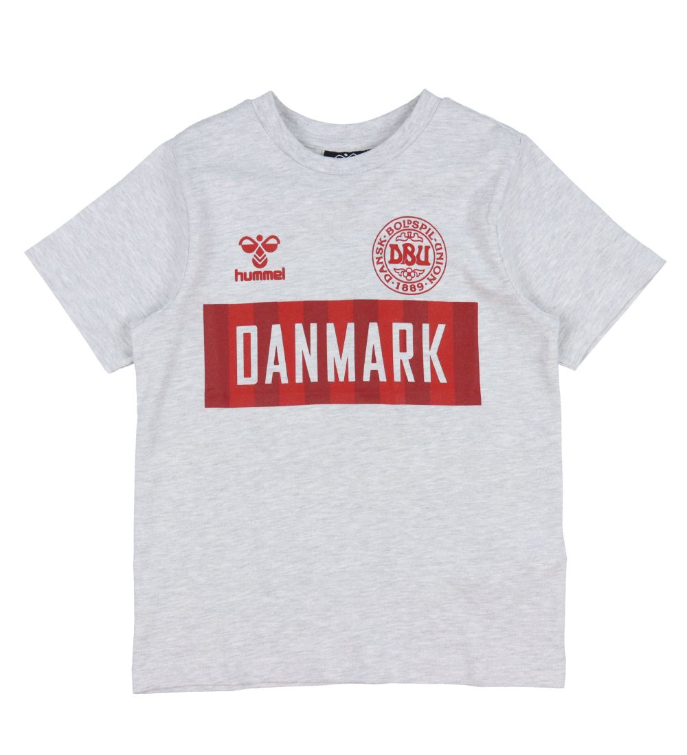 Hummel T-shirt - DBU - hmlHurra - Gråmelerad ljung