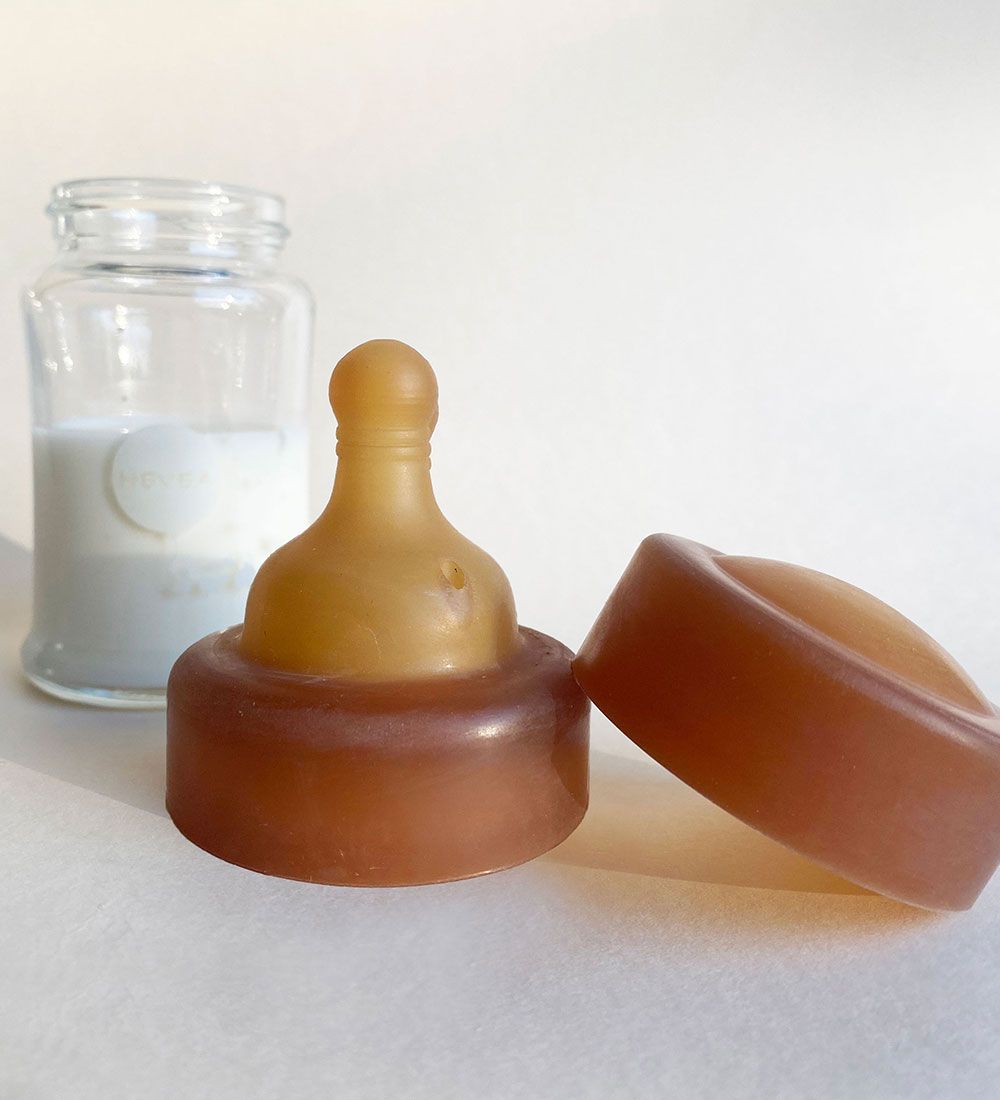 Hevea Feeding Bottles - 2-Pack - Glass & Natural Rubber - 150 mL