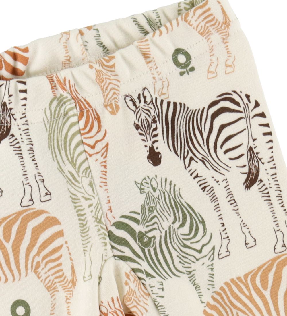 Katvig Leggings - White w. Zebra