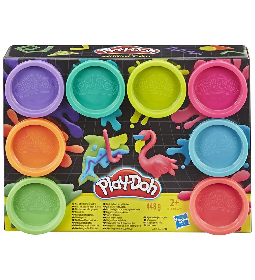 Play-Doh Leir - Neon - 8 Pakki