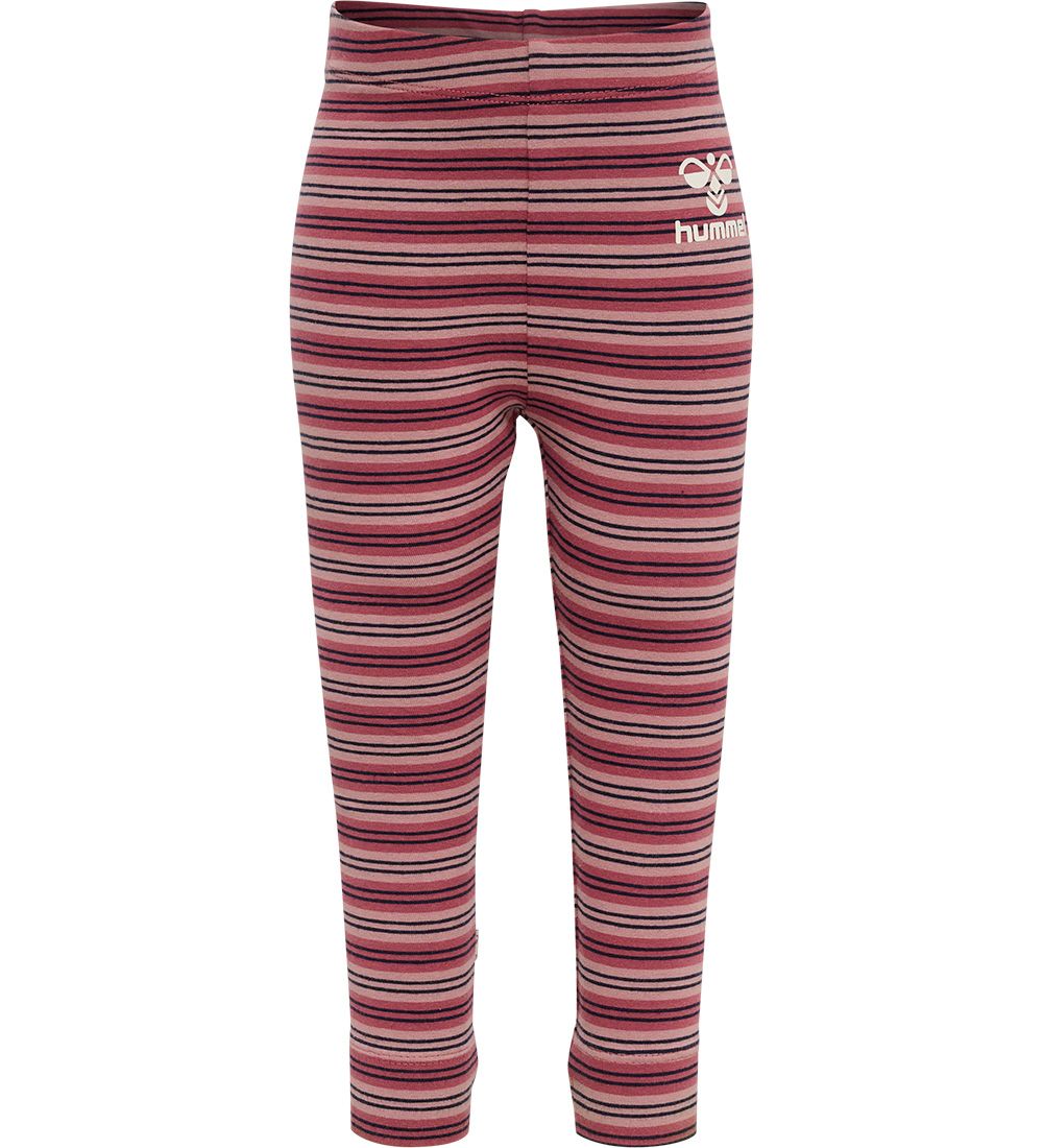 Hummel Leggings - HmlUnited Tights - Striped - Woodrose