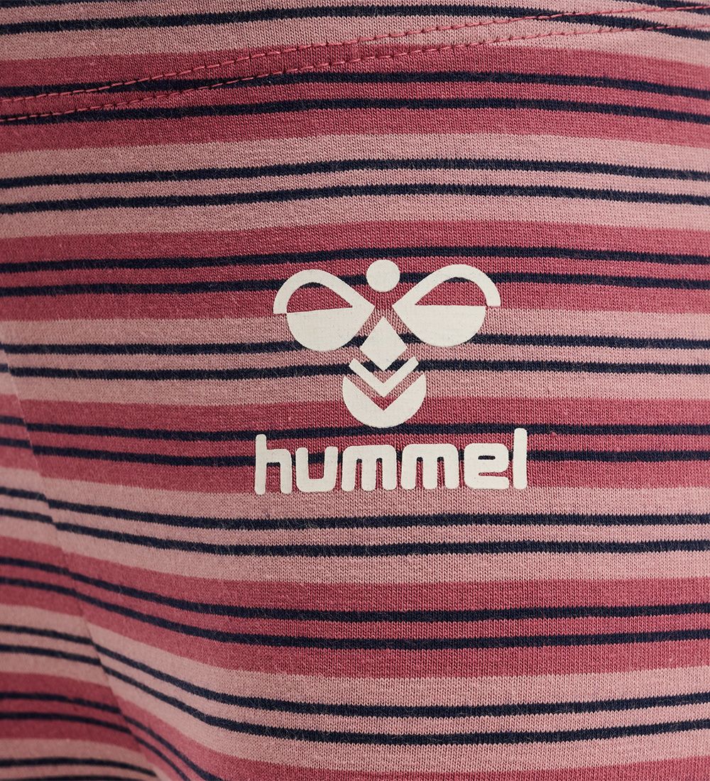 Hummel Leggings - HmlUnited Tights - Striped - Woodrose