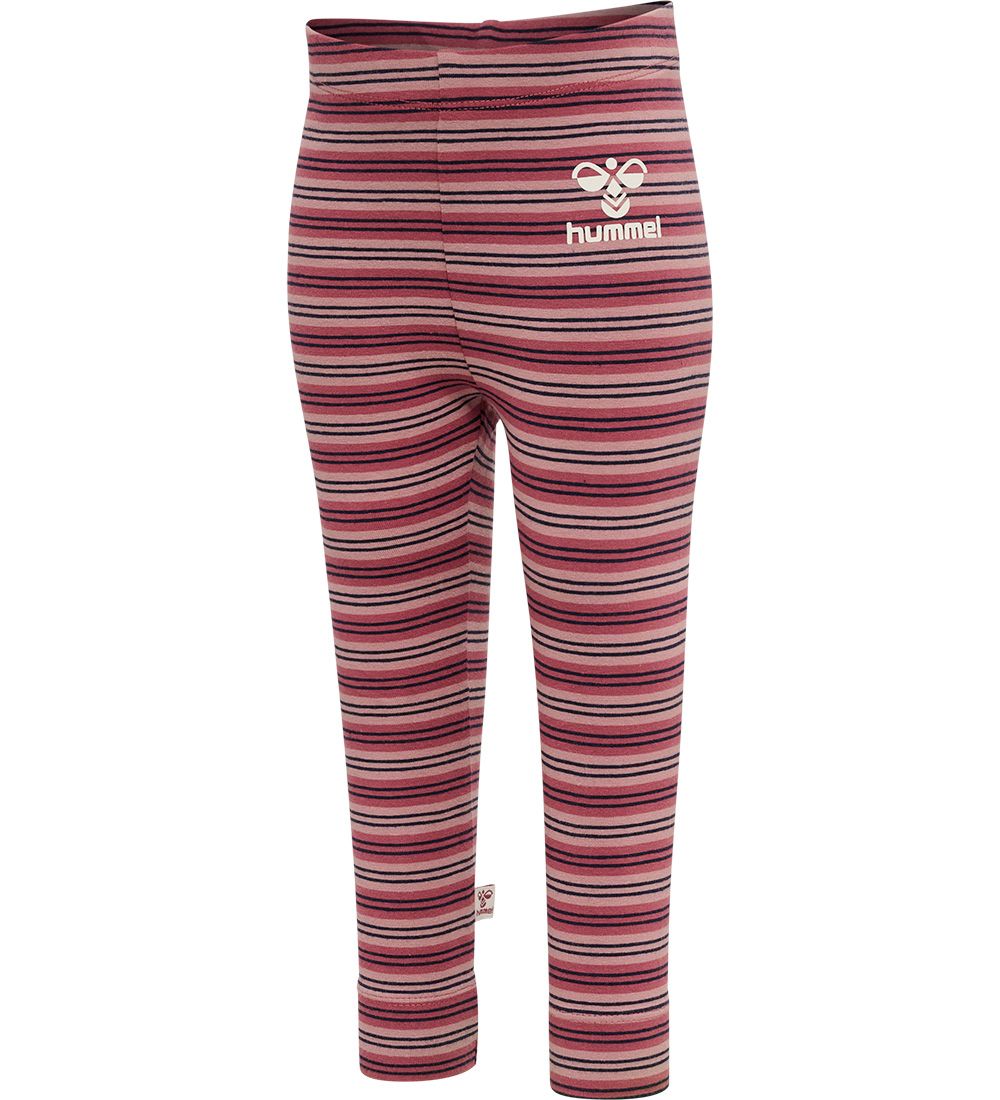 Hummel Leggings - HmlUnited Tights - Striped - Woodrose