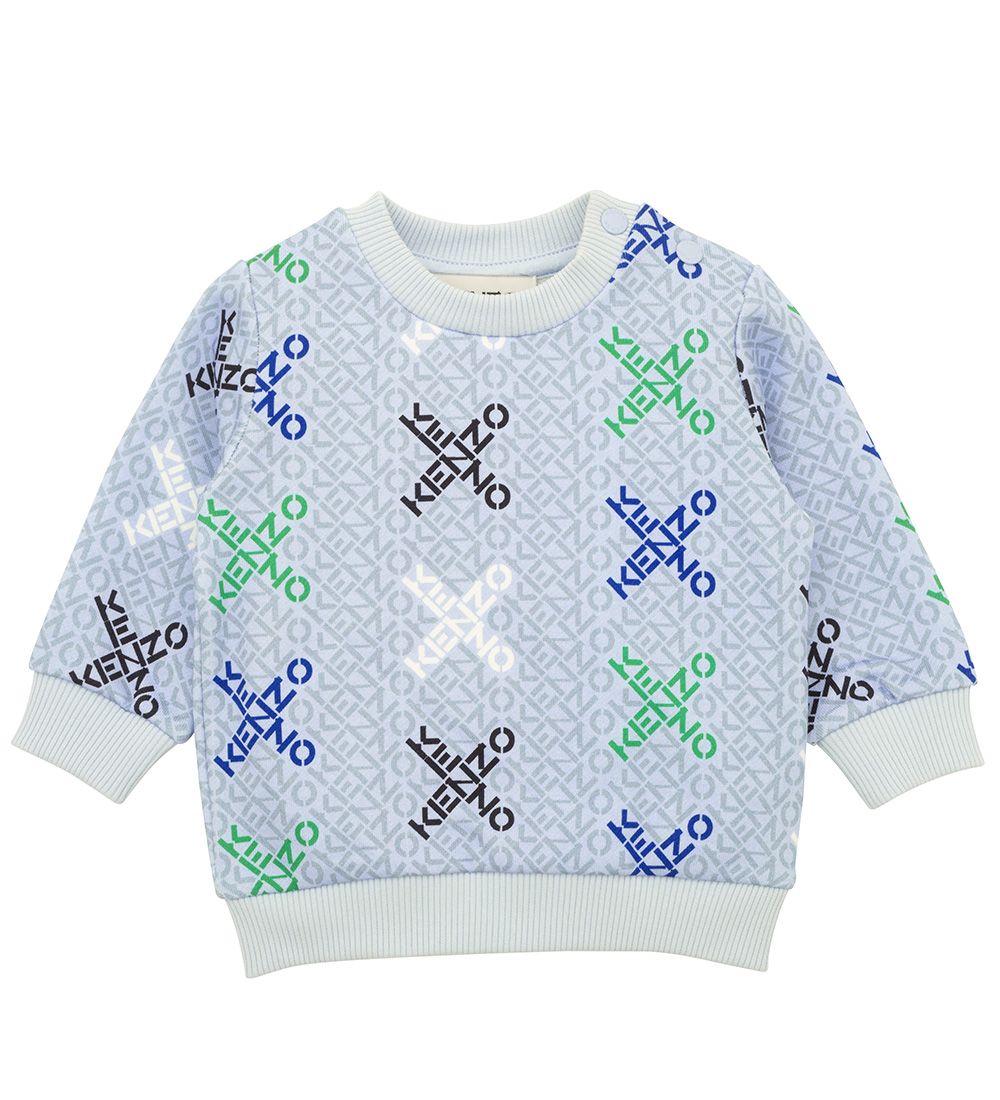 Kenzo Sweatshirt - Light Blue w. Logos