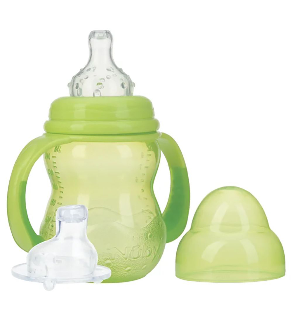 Biberon av. Poignée et Goulotte Nuby - 240 ml - Vert