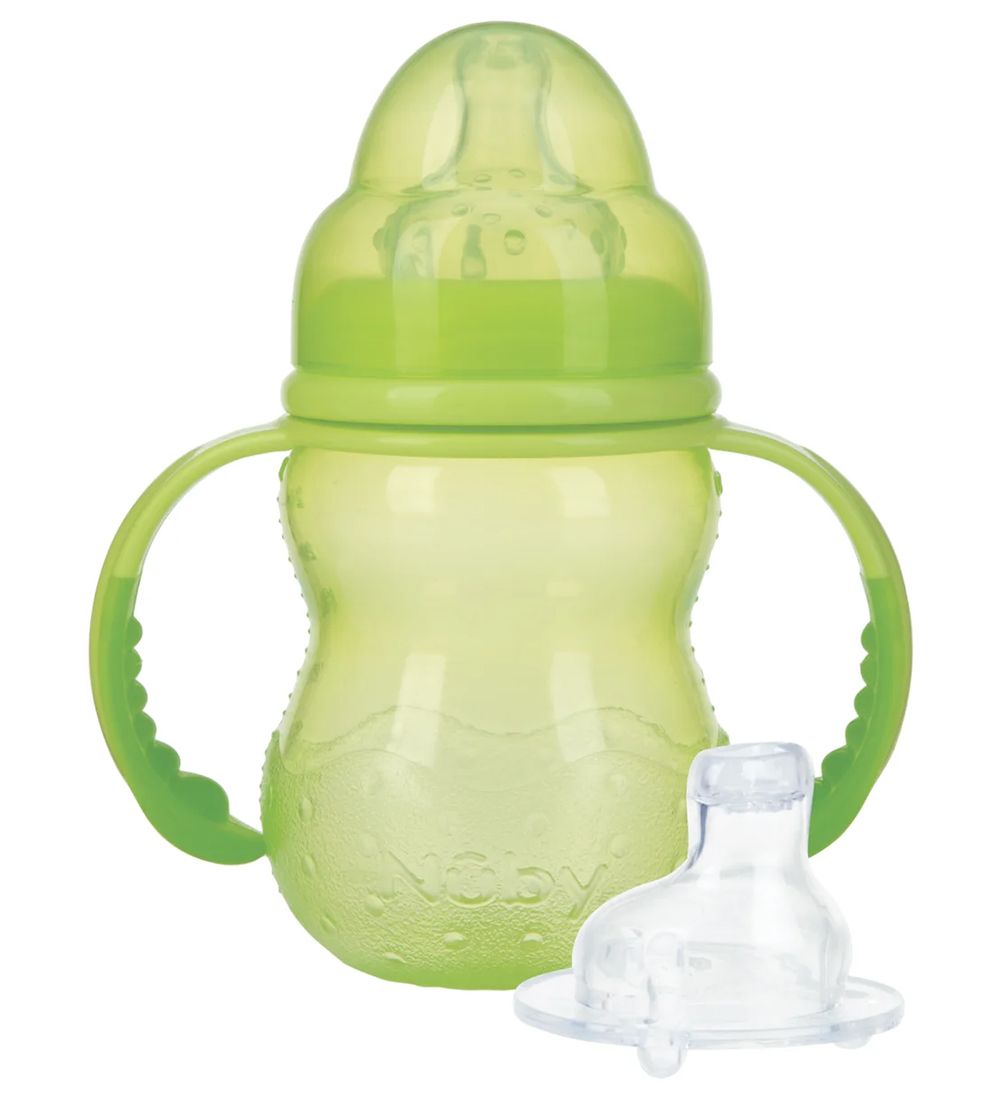 Biberon av. Poignée et Goulotte Nuby - 240 ml - Vert