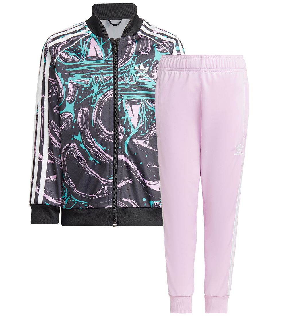 adidas Originals Tracksuit - SST Set - Black/Purple/Green