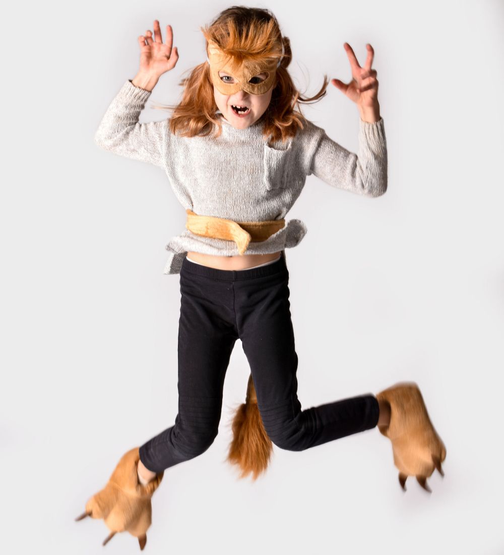 Den Goda Fen Costume - Lion - Brown