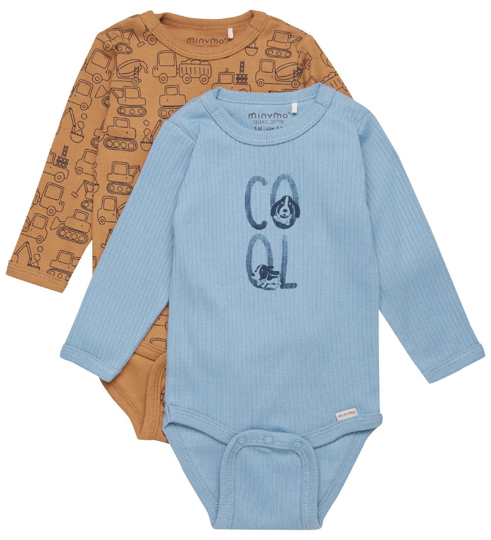 Minymo Bodysuit æ/s - 2-Pack - Mountain Spring