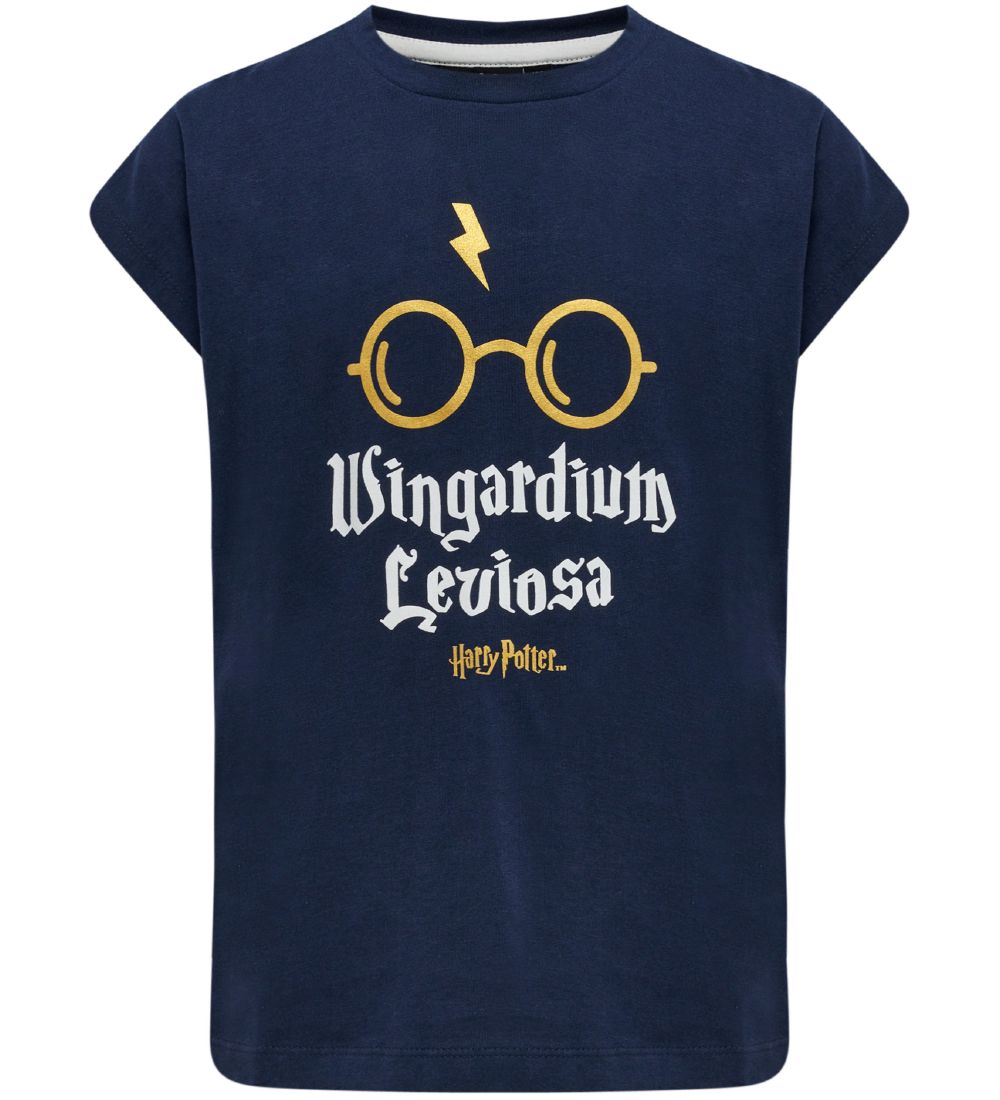 Hummel T-Shirt - hmlHarry Potter Diez - Black Iris m. Gold