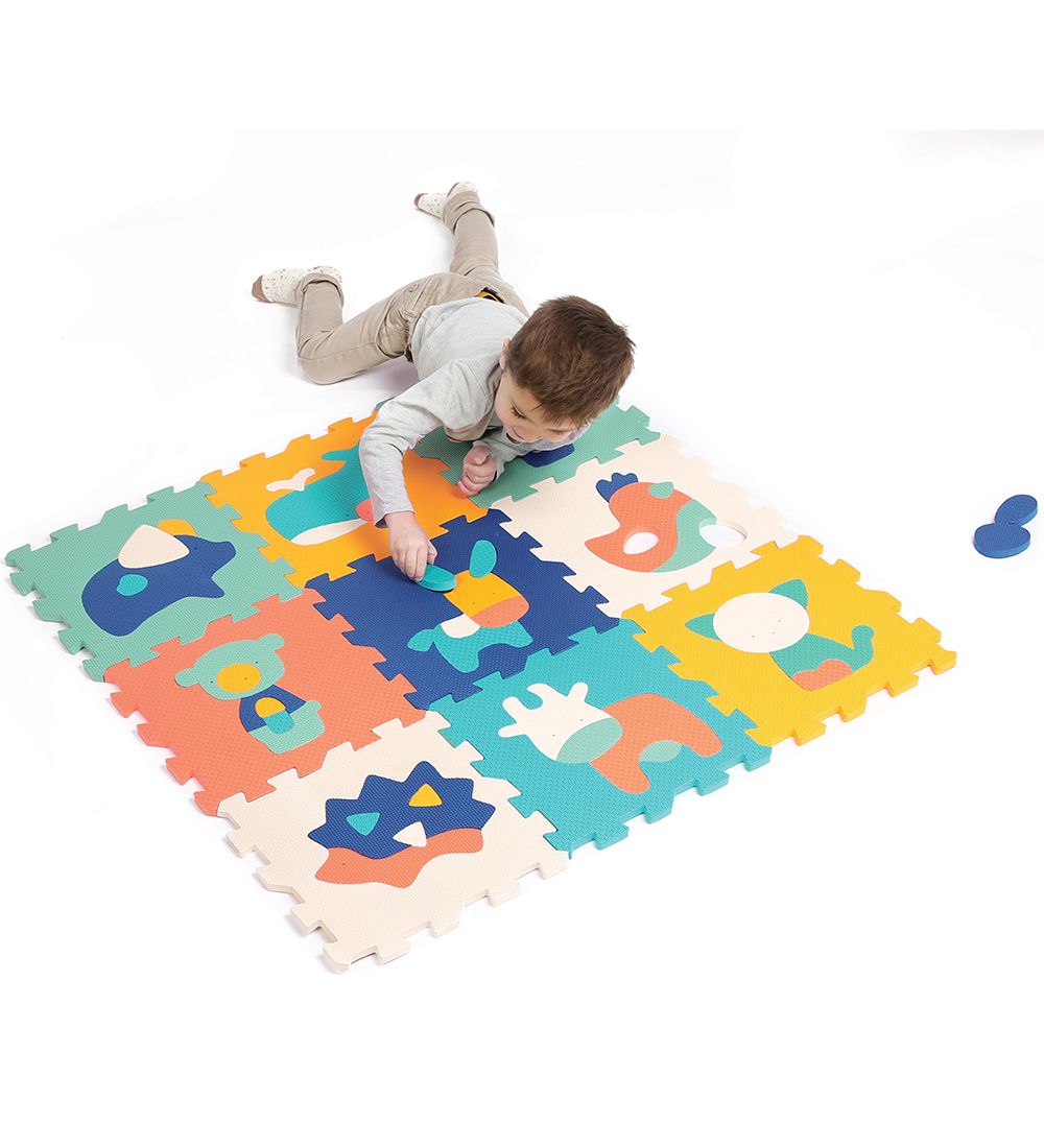 Sol en mousse Ludi - Avec des animaux - 9 pces - Multi