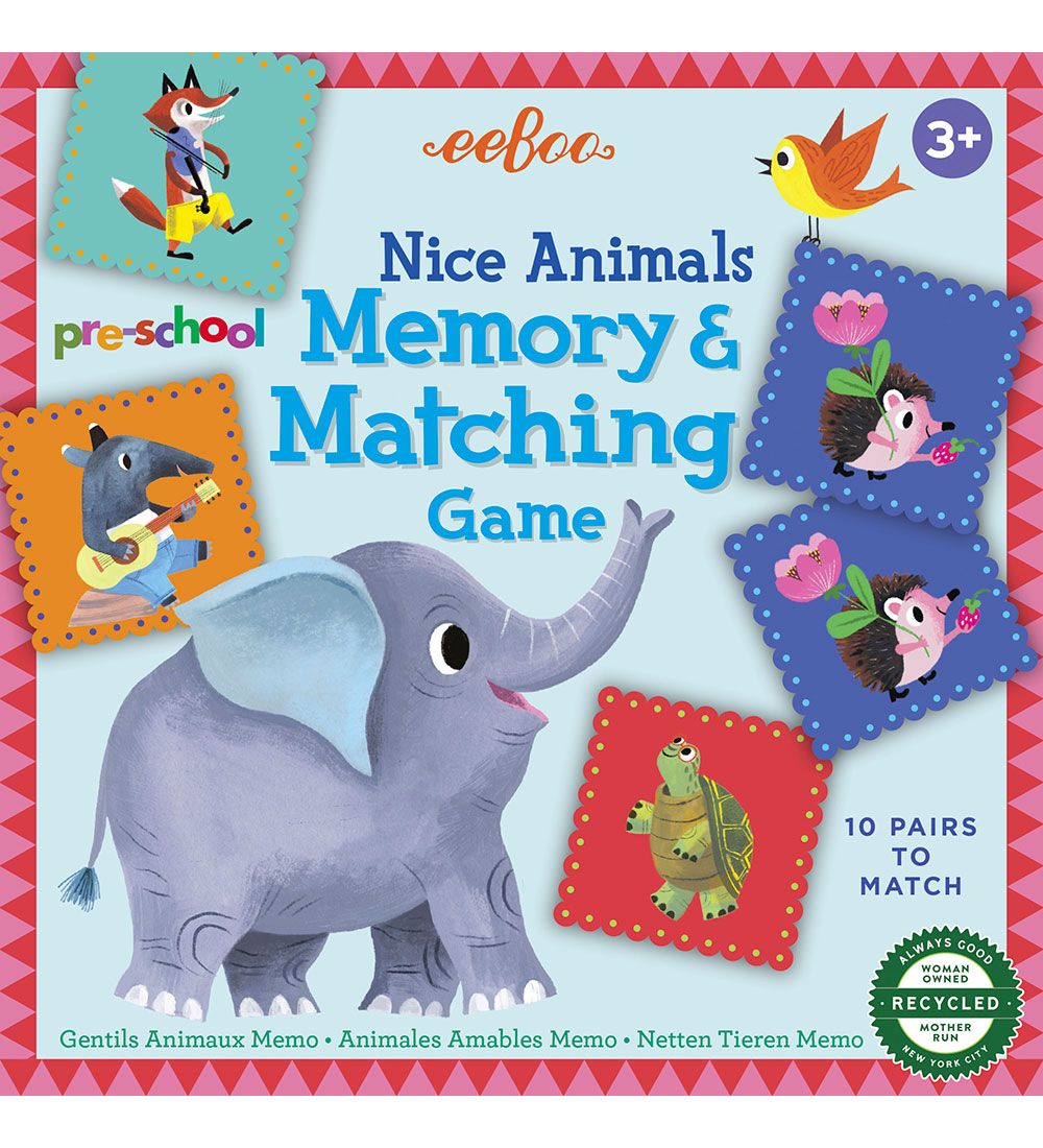 Eeboo Memory Game - 10 Pair - Cute DYR