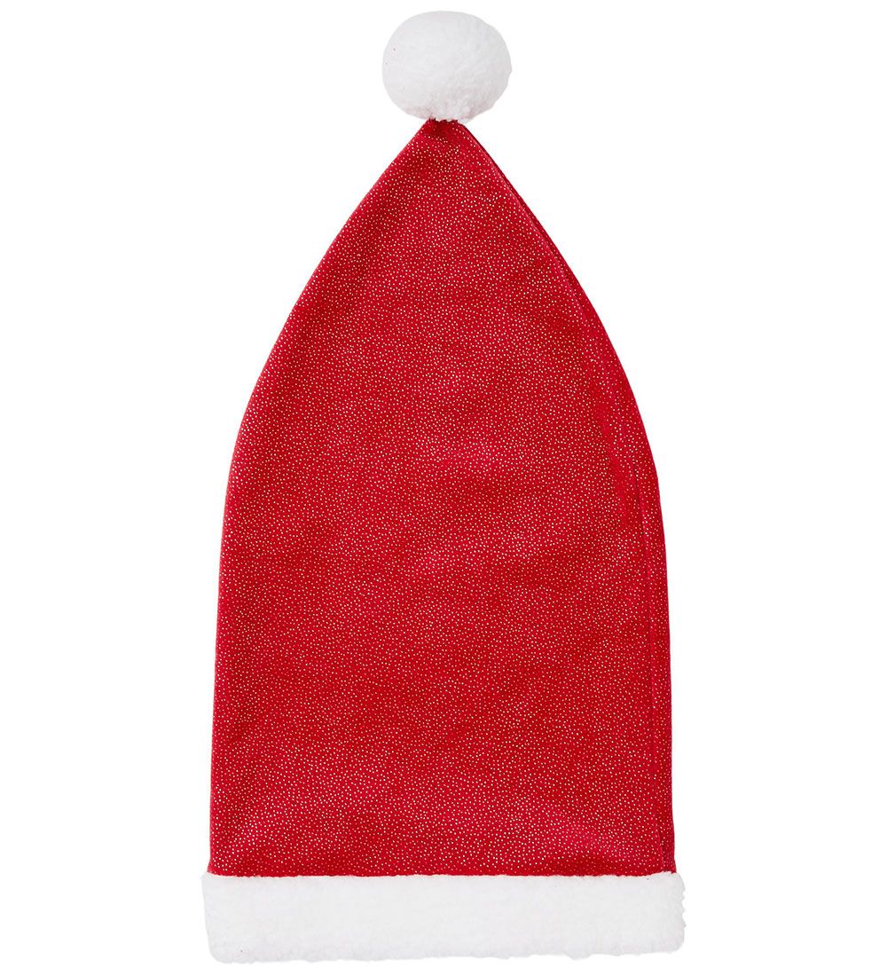 Name It Christmas Hat - NkfRistmas - Jester Red w. Gold Glitter