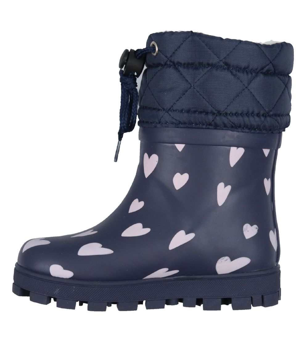 Rubber Duck Thermo Boots - Flash Hearts - Navy