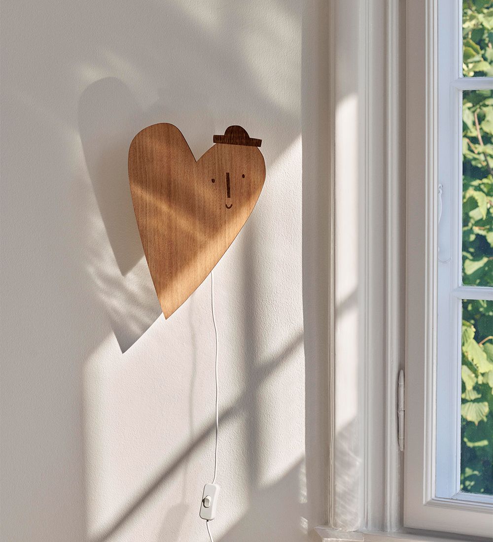 ferm Living Lamp - Heart Lamp - Oiled Oak