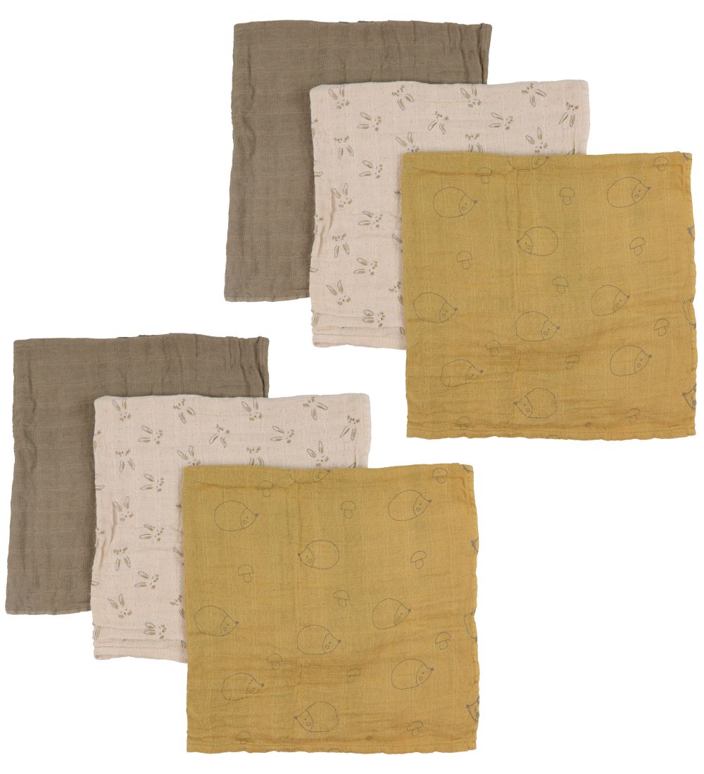 Pippi Baby Muslin Cloths - 6-Pack - 65x65 cm - Rattan