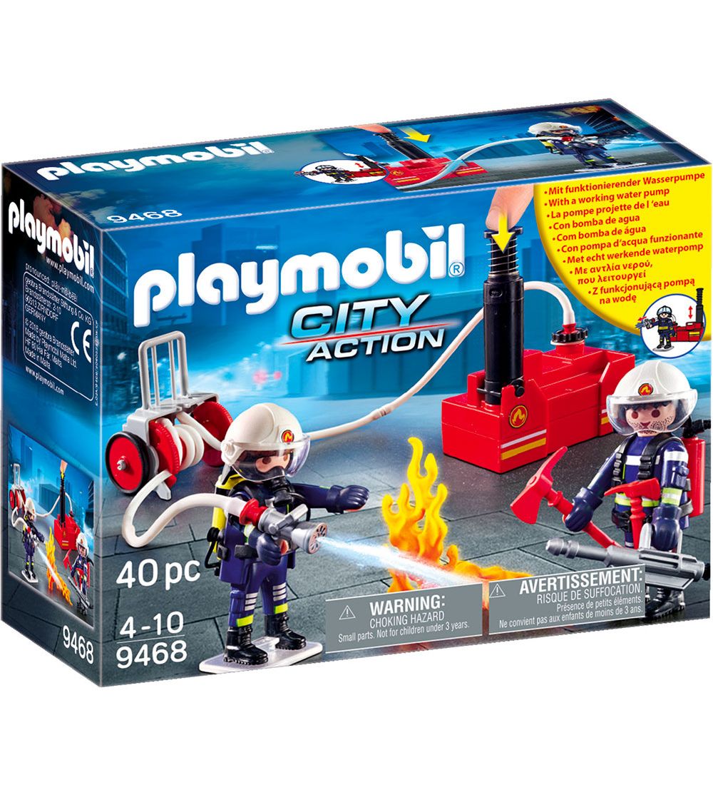 Playmobil City Action - Brandweerlieden met waterpomp - 9468 - 4