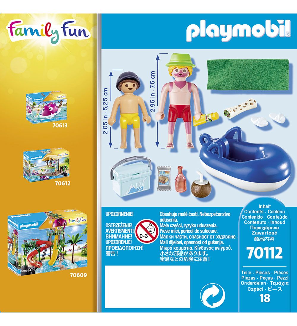 Playmobil Family Fun - Bather With Bathing Ring - 70112 - 18 Par