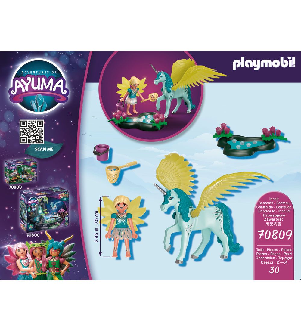 Playmobil Ayuma - Crystal Fairy With Unicorn - 70809 - 30 Parts