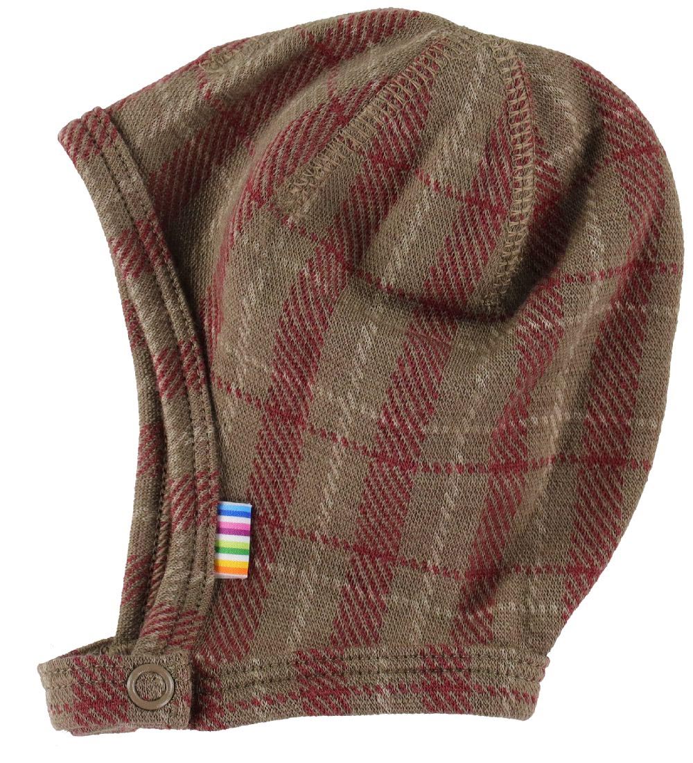 Joha Baby Hat - Wool - Brown/Red Check