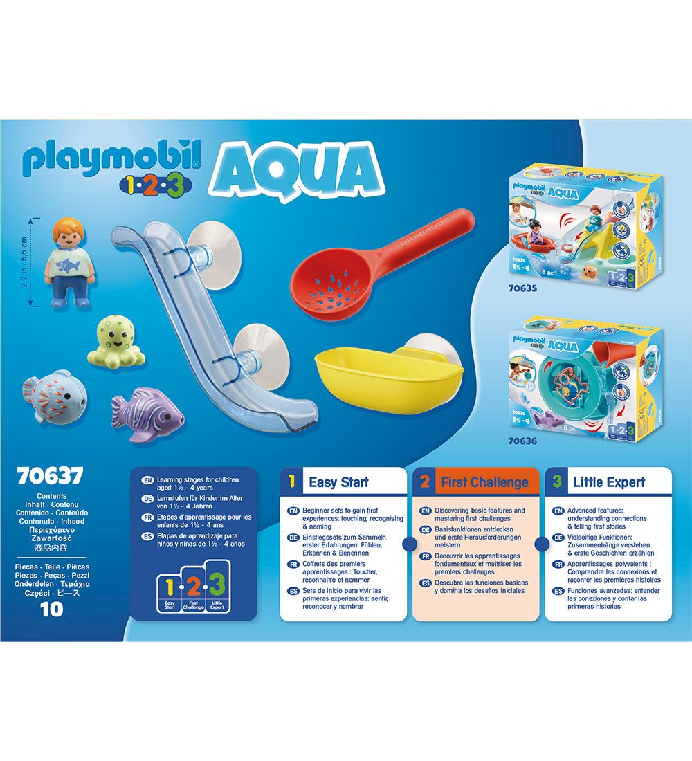 Playmobil 1.2.3 Aqua - Catching Sea Animals - 70637 - 10 Parts