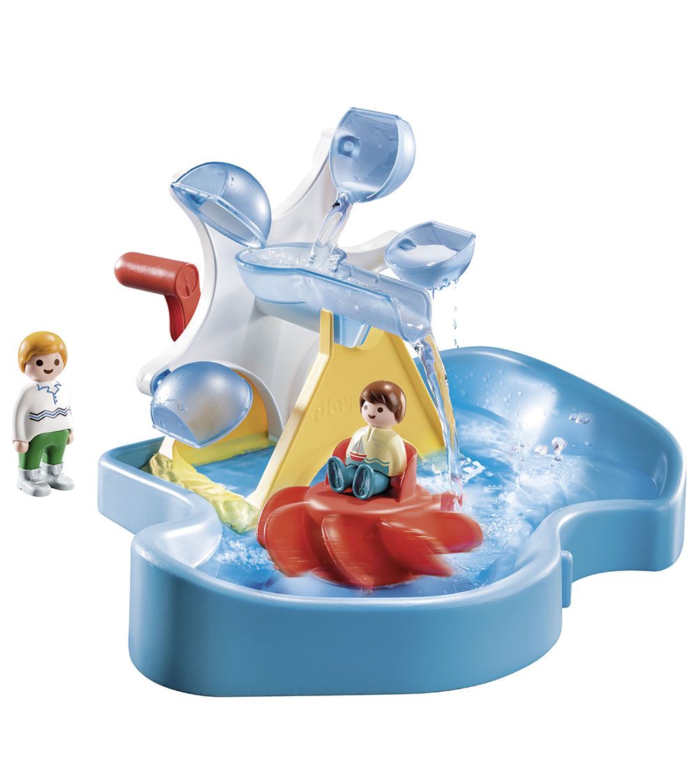 Playmobil 1.2.3 Aqua - Waterwheel With Carousel - 70268 - 8 Part