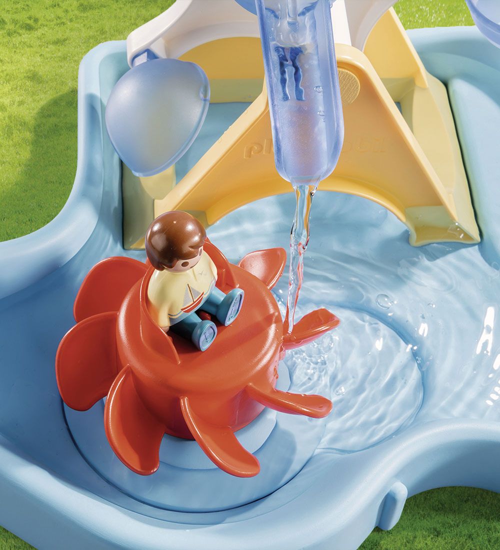 Playmobil 1.2.3 Aqua - Waterwheel With Carousel - 70268 - 8 Part