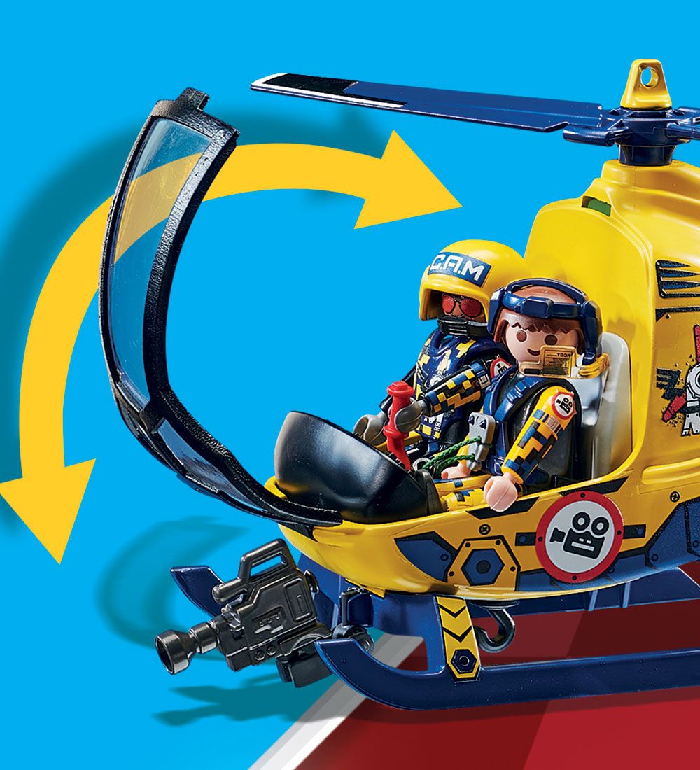 Playmobil Air Stunt Show - Film team-Helicopter - 70833 - 36 Par