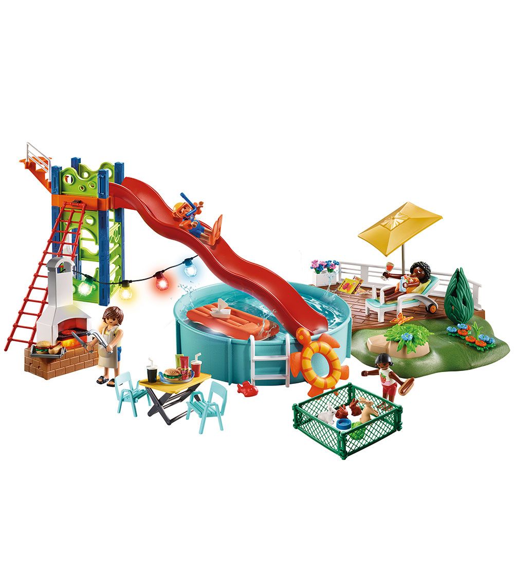 Playmobil City Life - Pool Party With Slide... - 70987 - 159 Par