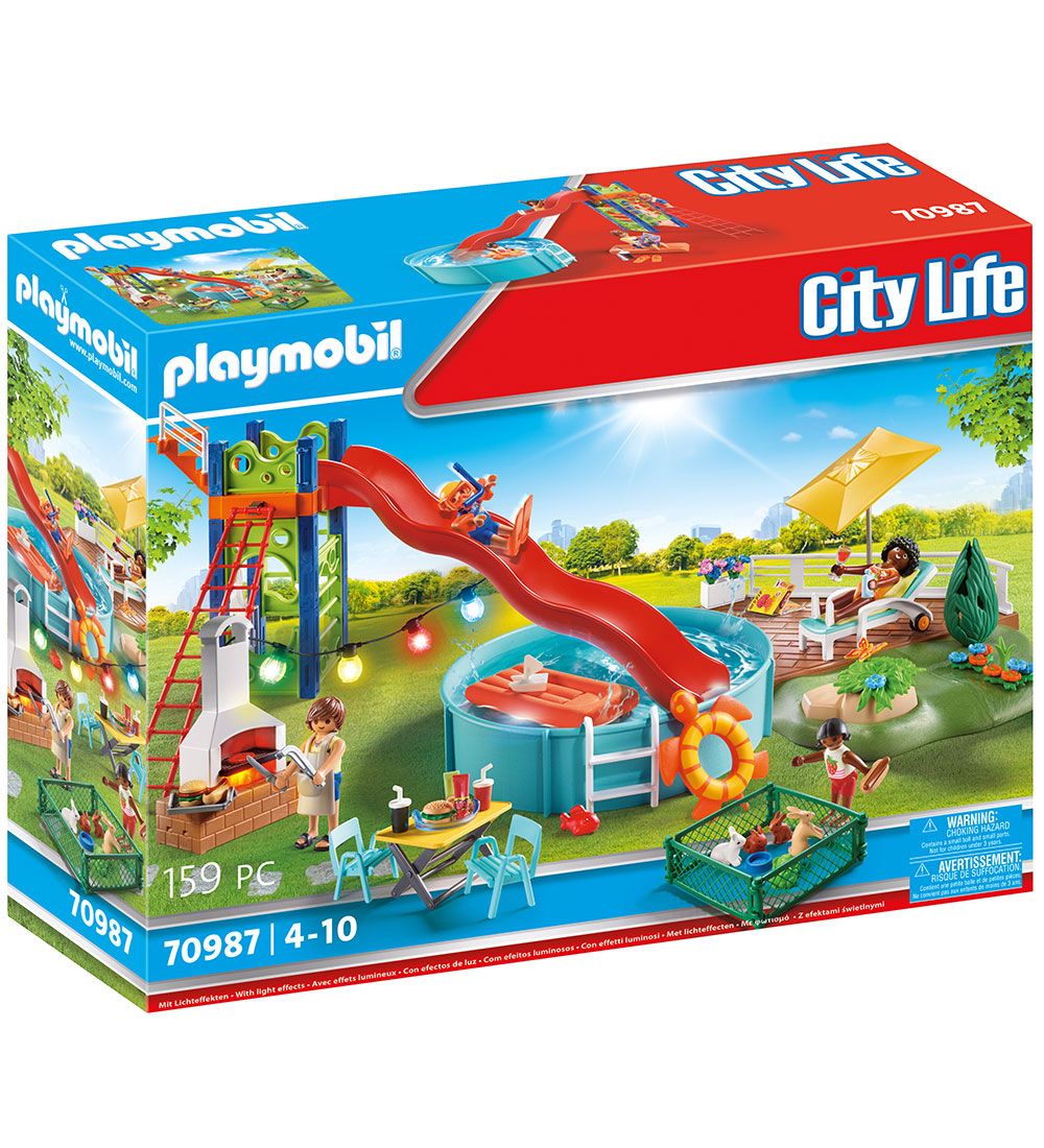 Playmobil City Life - Pool Party With Slide... - 70987 - 159 Par