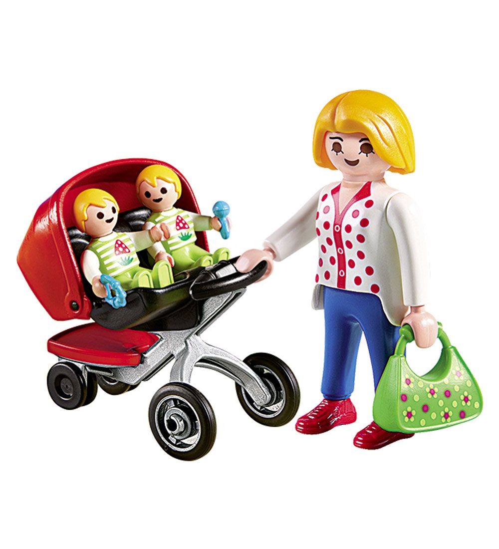 Playmobil City Life - Mother With Twin Stroller - 5573 - 15 Part