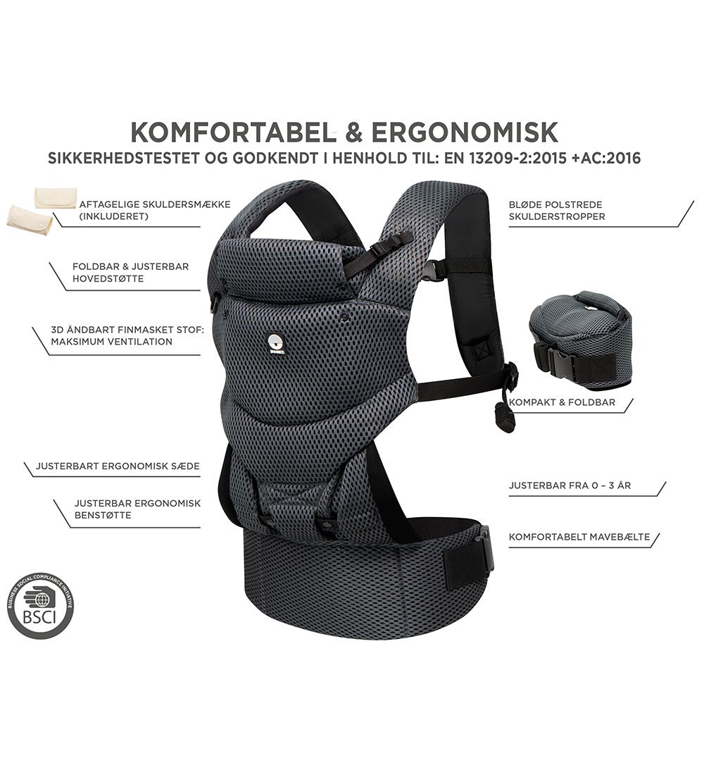 Dooky Baby Carrier - Urban Comfort - Grey Sapphire