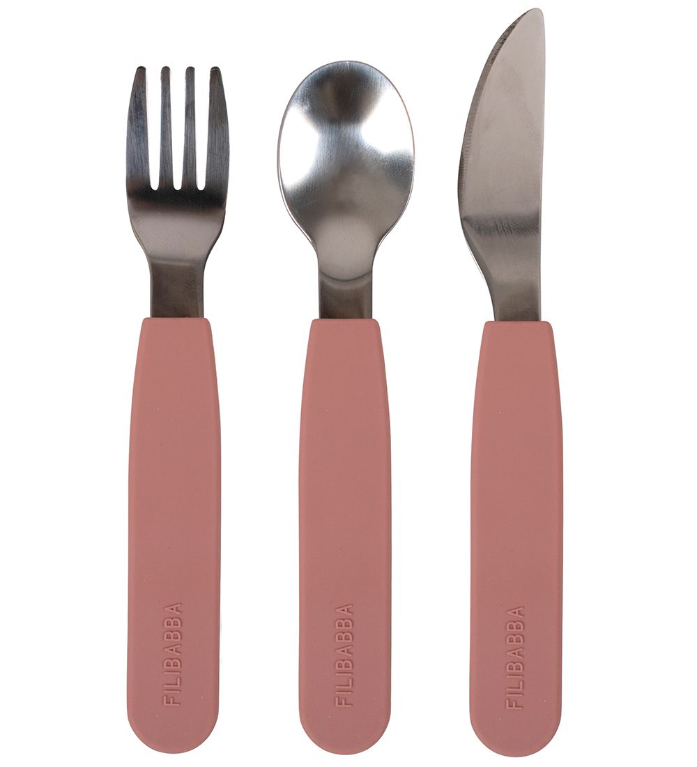 Filibabba Silikon Bestikk - Rose