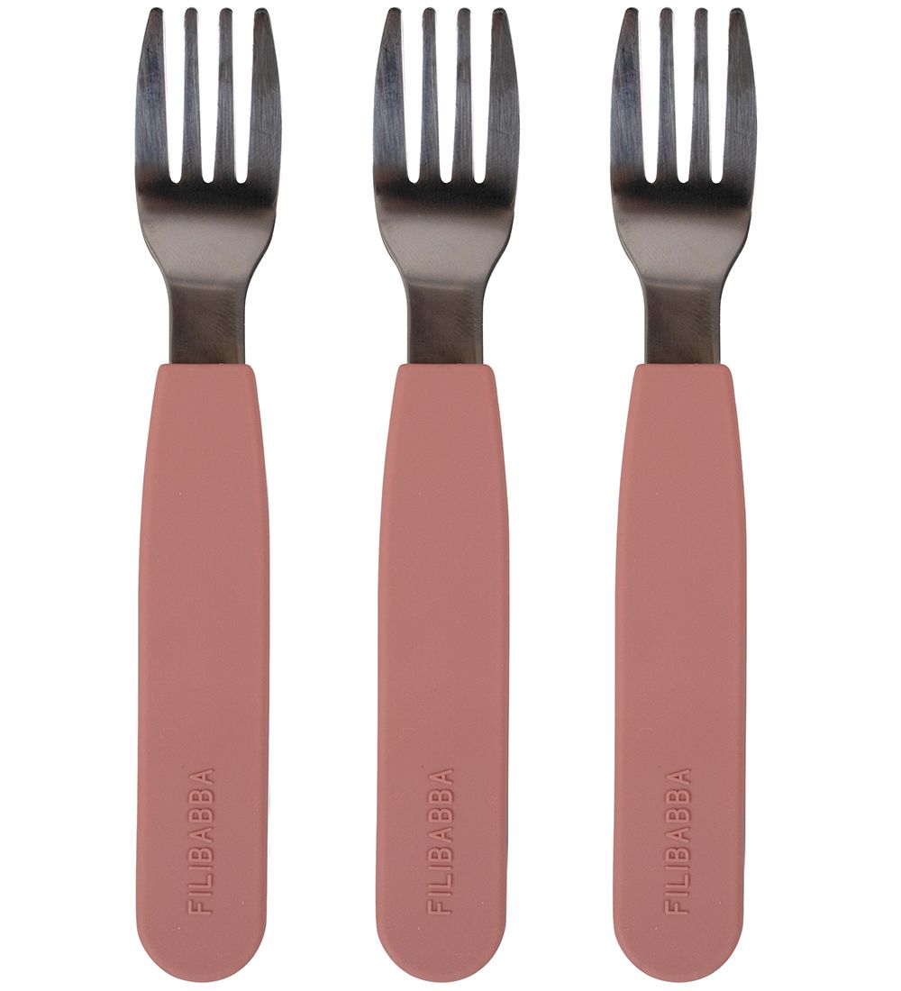 Filibabba Silicone Forks - 3-Pack - Rose