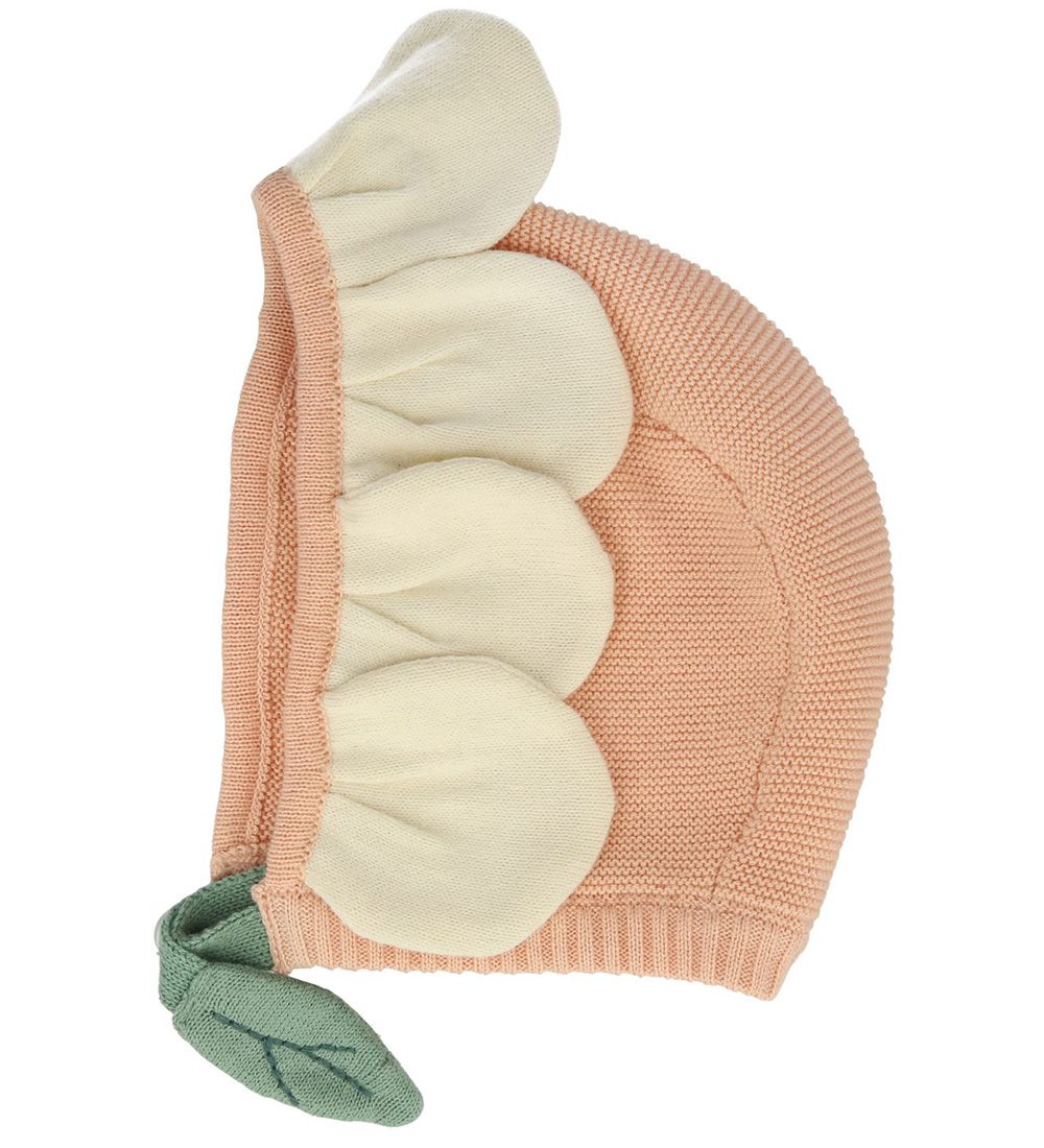 Meri Meri Baby Hat - Peach Daisy Baby Bonnet