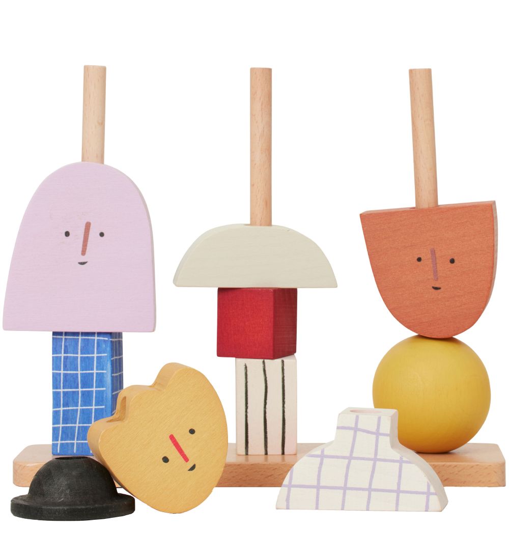 ferm Living Stacking Blocks - Character Stacking Blocks - Multi