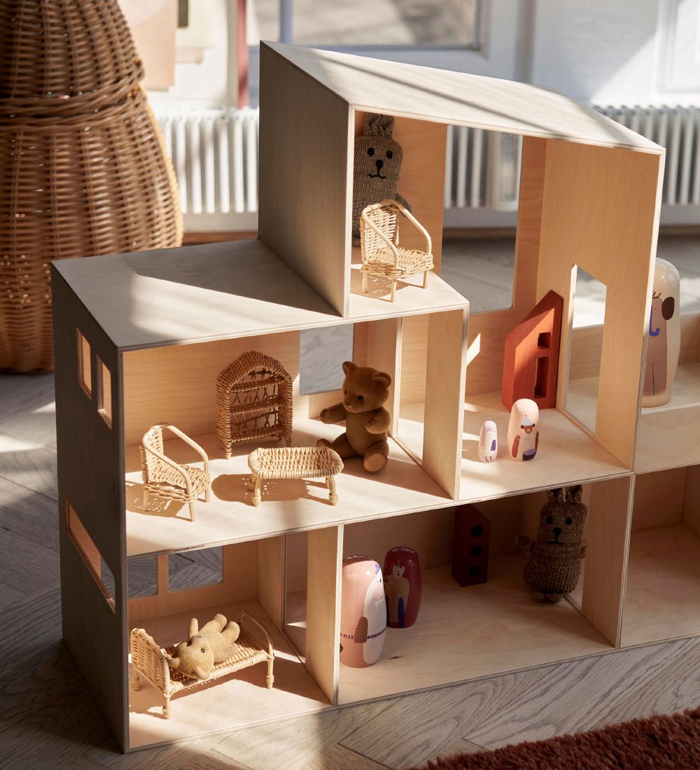 ferm Living Dolls House Furniture - 5-Pack - Rattan Dollhouse Fu