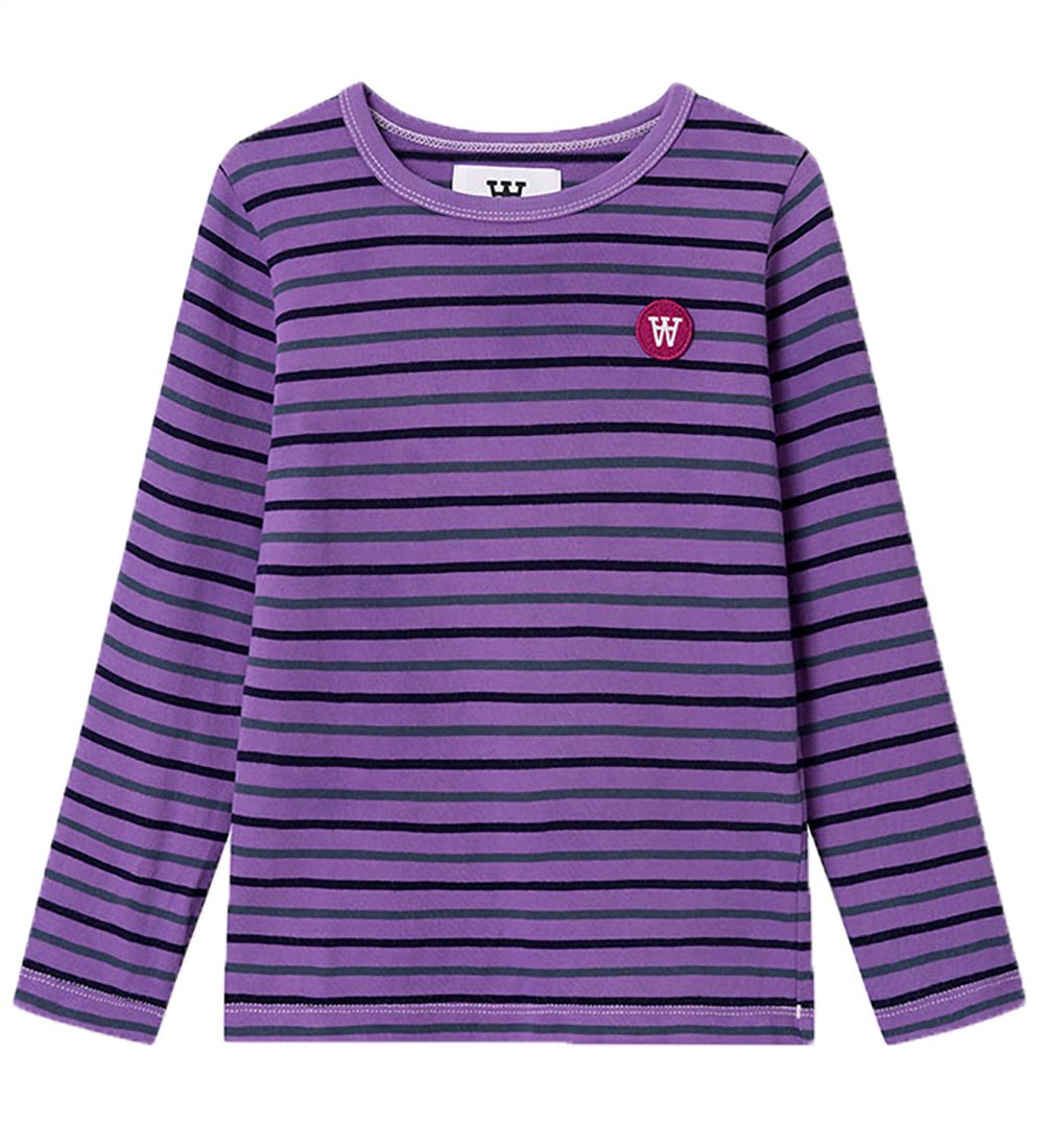Wood Wood Blouse - Kim Stripe Long Sleeve - Light Amethyst