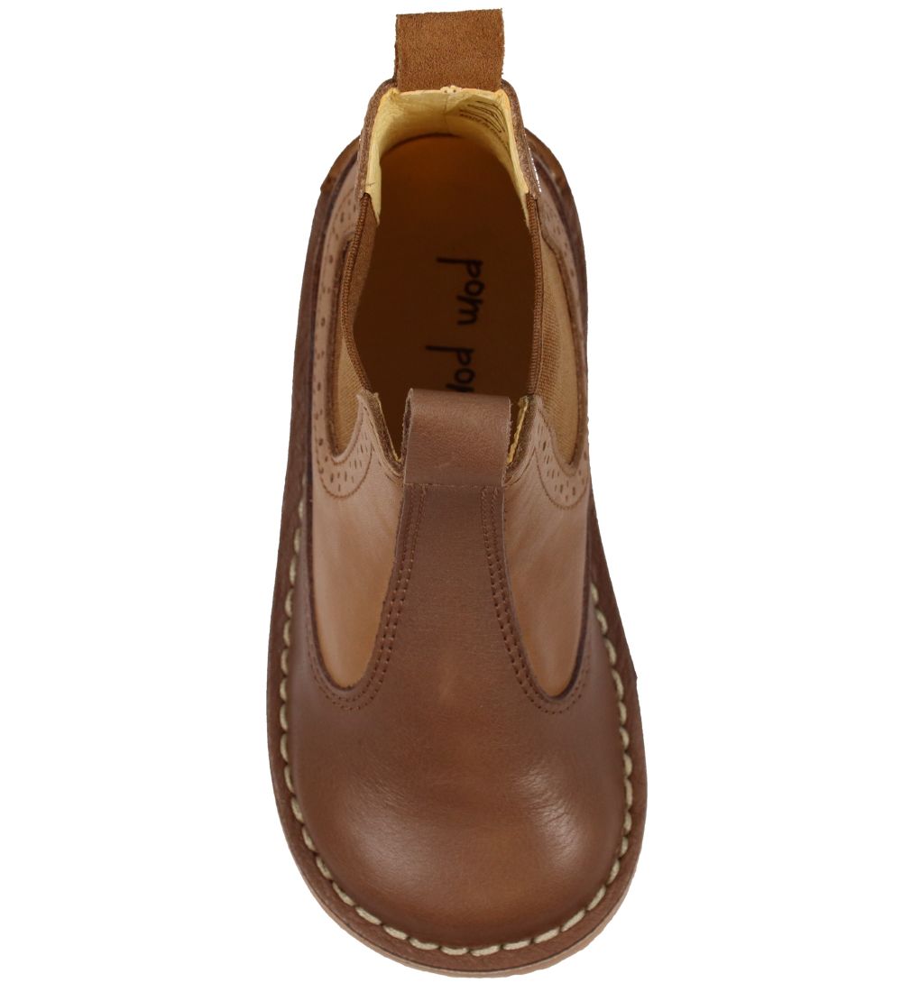 Pom Pom Boots - Chelsea - Camel