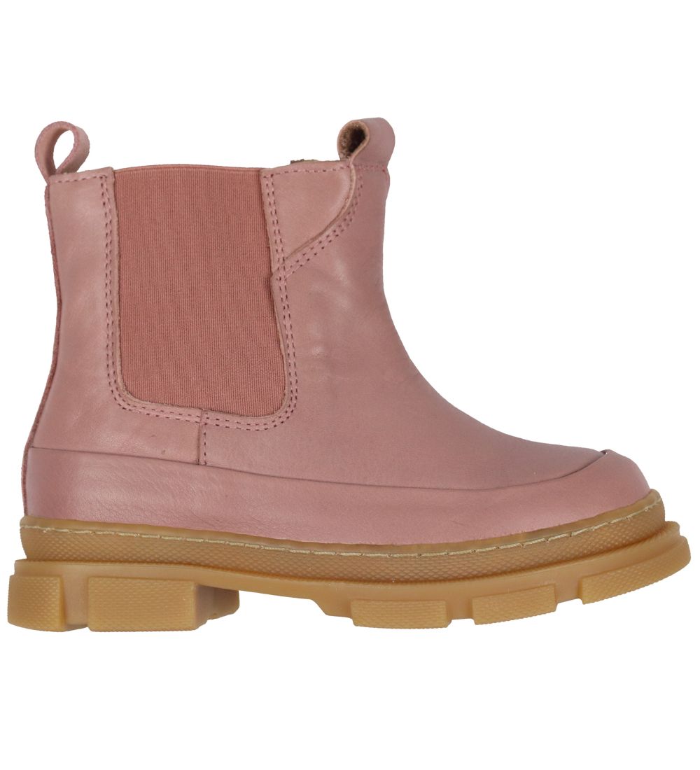 Pom Pom Boots - Chunky Chelsea Boot - Rose
