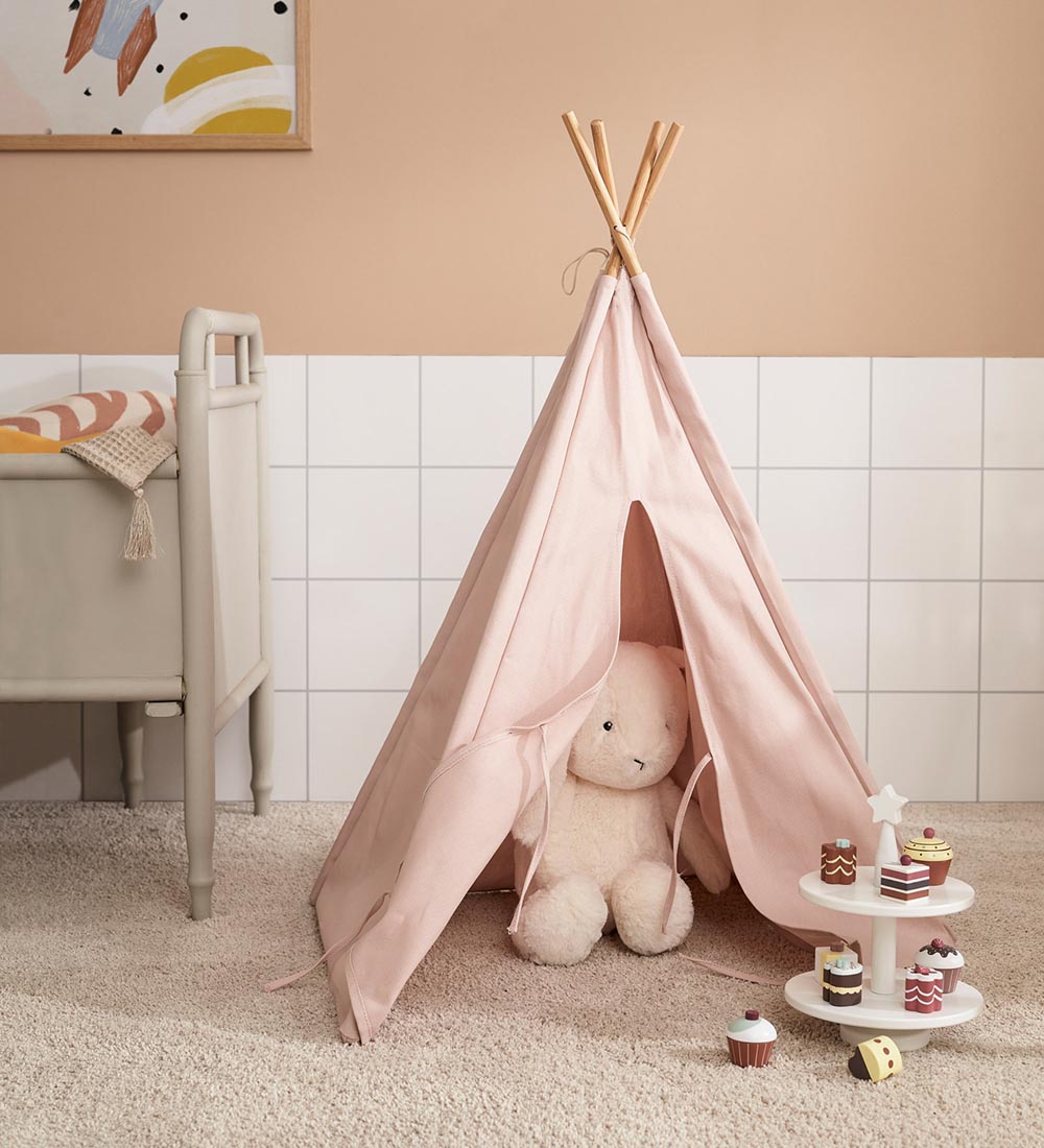 Kids Concept Leiktjald - Mini Tipi - Bleikt