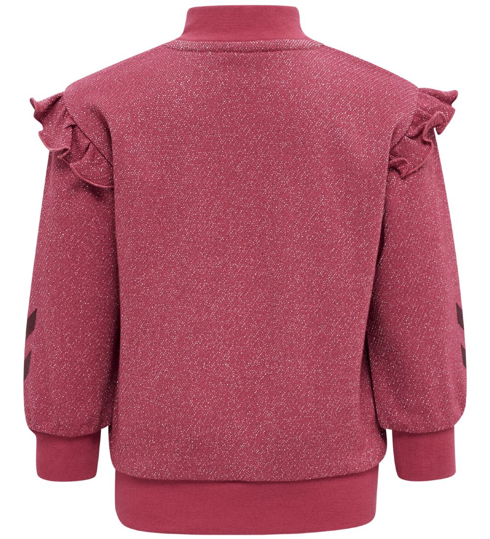 Hummel Cardigan - hmlSally - Earth Red w. Glitter