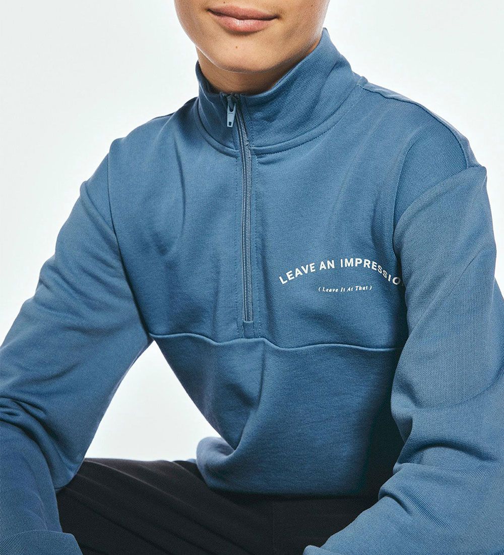 LMTD Sweatshirt - NlmRikos - Captains Blue w. Zipper