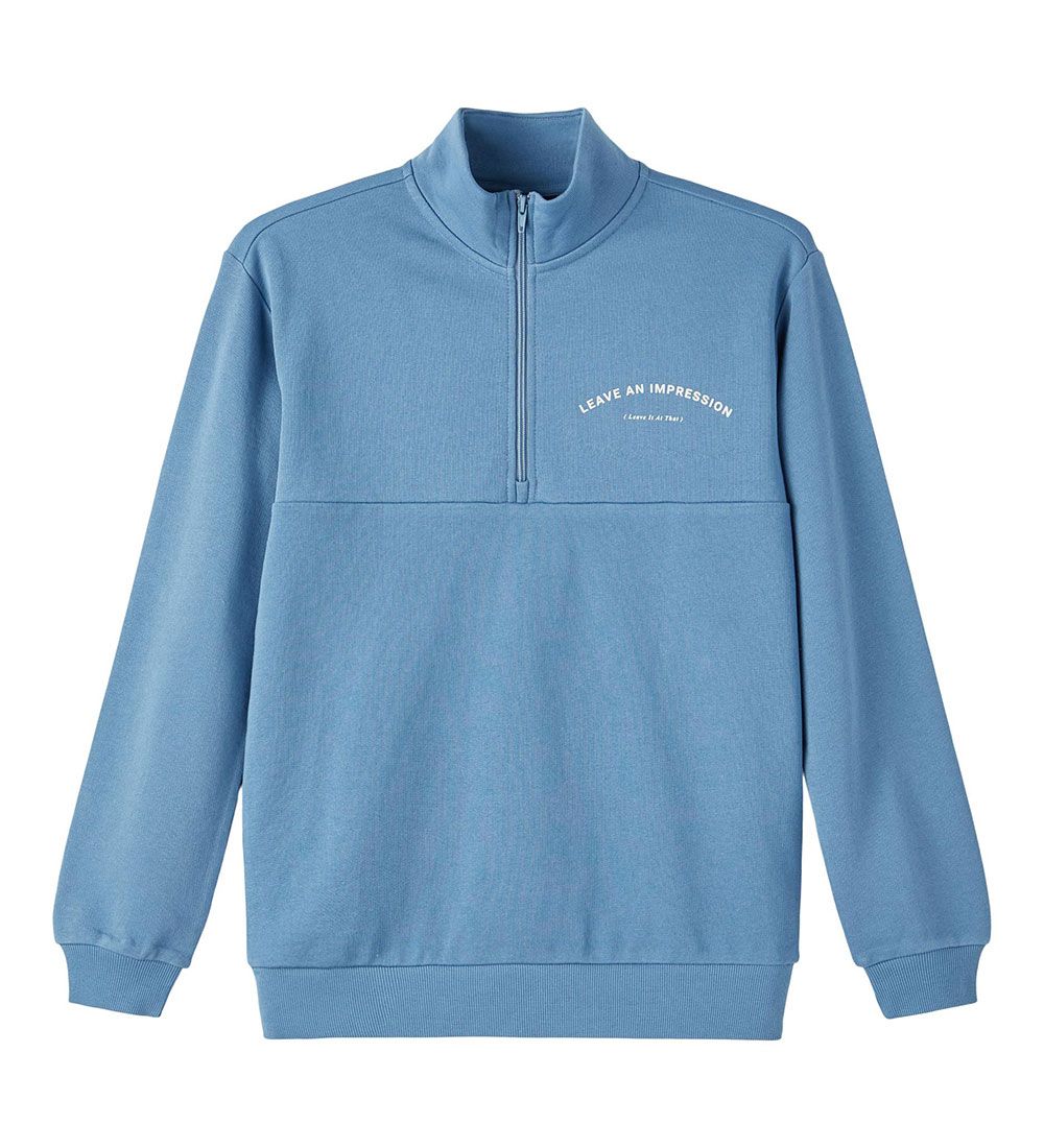 LMTD Sweatshirt - NlmRikos - Captains Blue w. Zipper