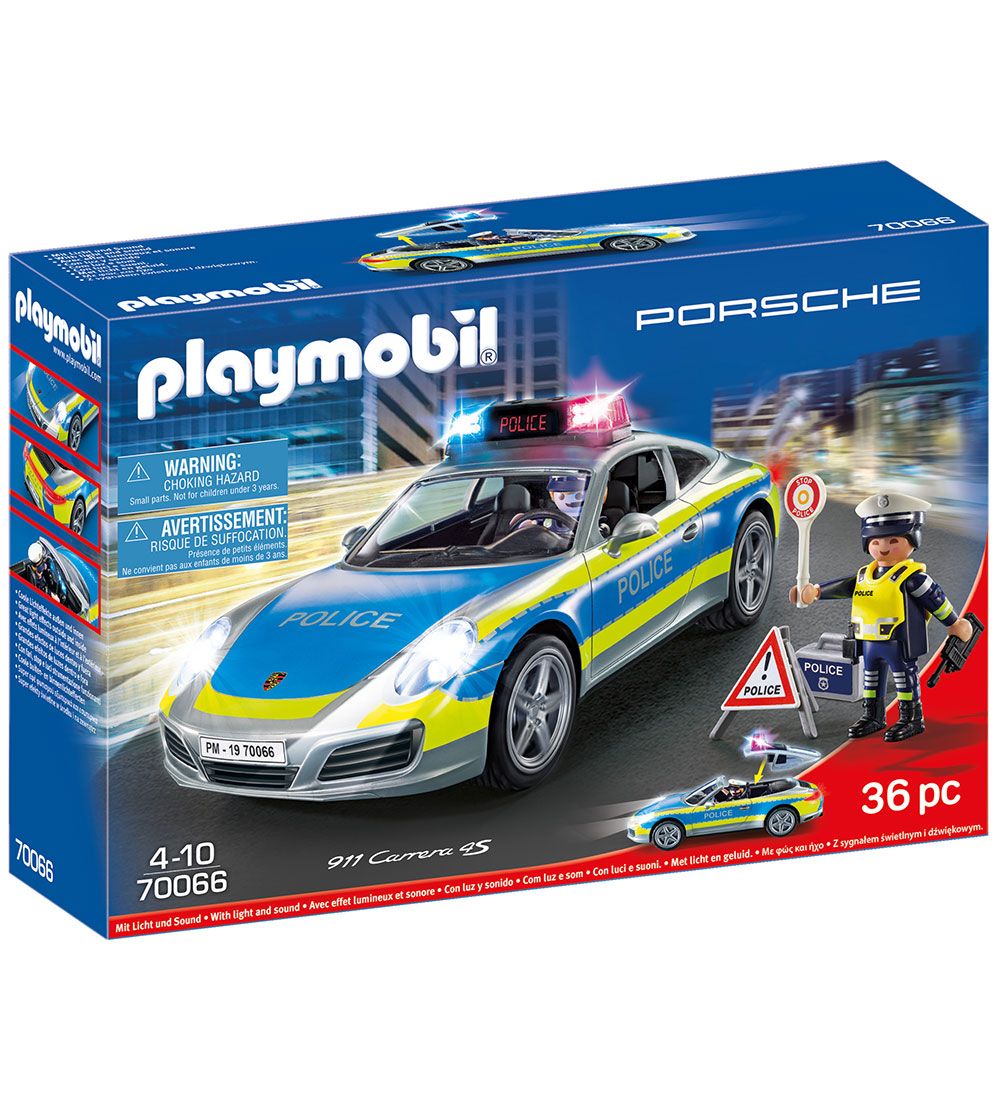 Playmobil - Porsche 911 Carrera 4S Police Car - 70066 - 36 Parts