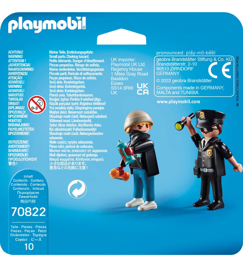 Playmobil DuoPack - Politieagent en spuit - 70822 - 10 Onderdele