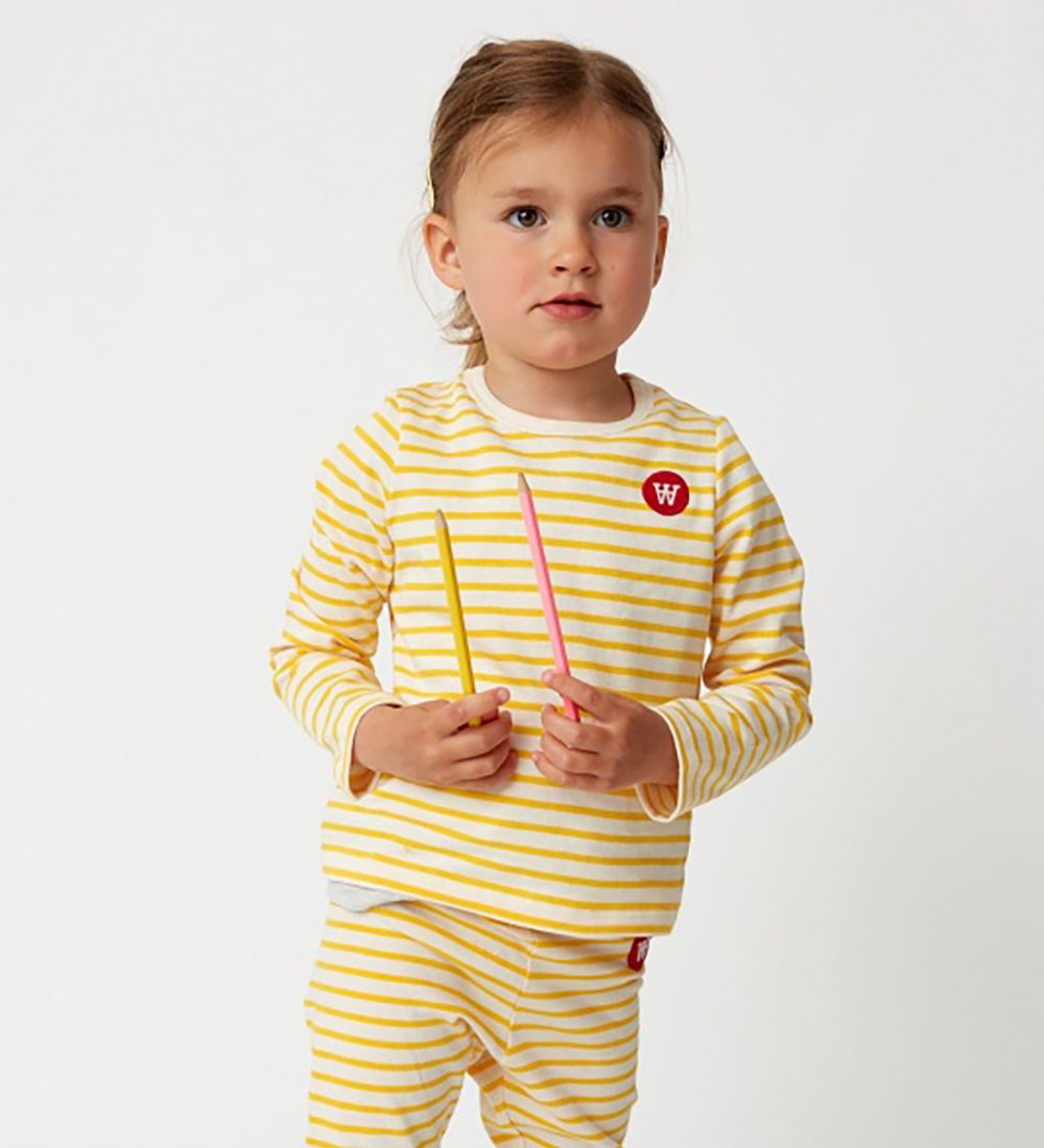 Wood Wood Blouse - Kim - Off White/Yellow Stripes